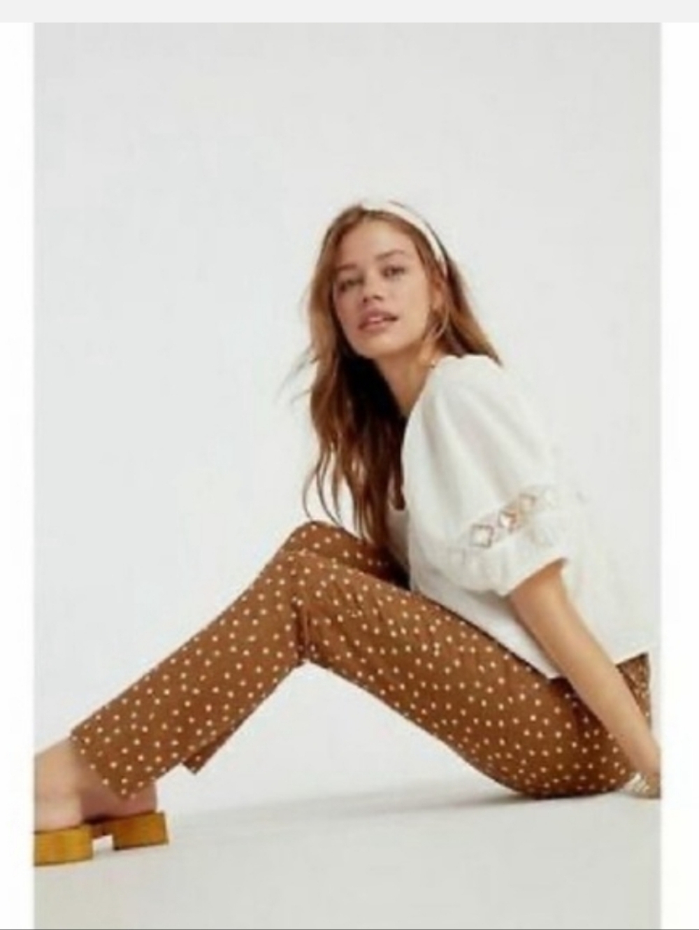 Anthropologie Polka Dot Brown Women's Jeans